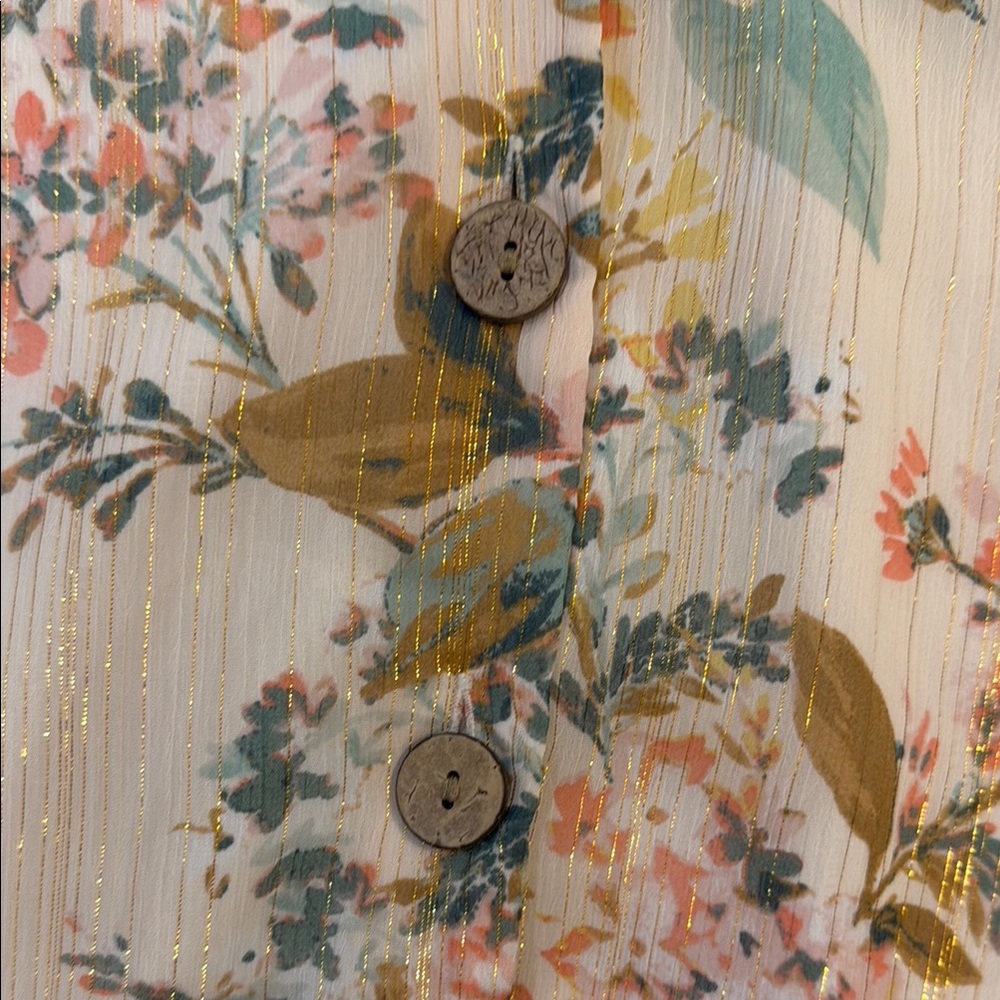 Lauren Conrad Floral Puff Sleeve Blouse - Picture 4 of 4